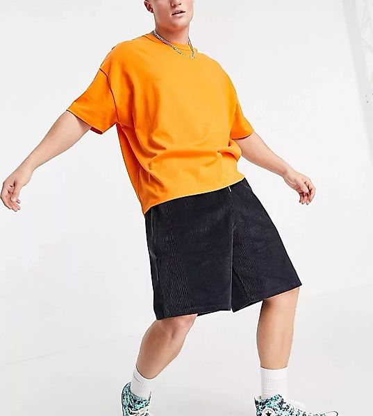 COLLUSION – Oversize-Shorts aus Cord in Dunkelblau günstig online kaufen