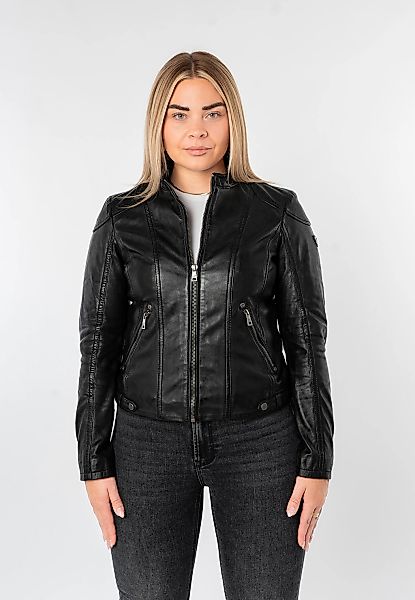 Mauritius Lederjacke "MWAmmy" mit Kapuze mit abnehmbarer Kapuze günstig online kaufen