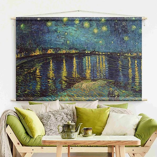 Wandteppich Vincent van Gogh - Sternennacht über der Rhône günstig online kaufen