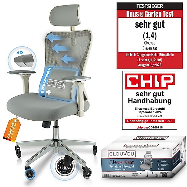 CLOUVOU Bürostuhl ergonomisch, CleverSeat Schreibtischstuhl bis günstig online kaufen
