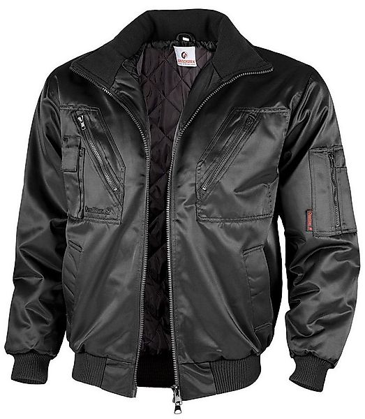 Qualitex Workwear Pilotenjacke wetterfeste Arbeitsjacke mit festem Steppfut günstig online kaufen
