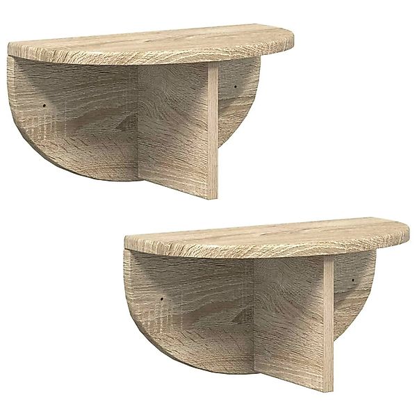 vidaXL Wandregal 2 Stk Sonoma-Eiche 38 x 19 x 19 cm Holzwerkstoff 891413 günstig online kaufen