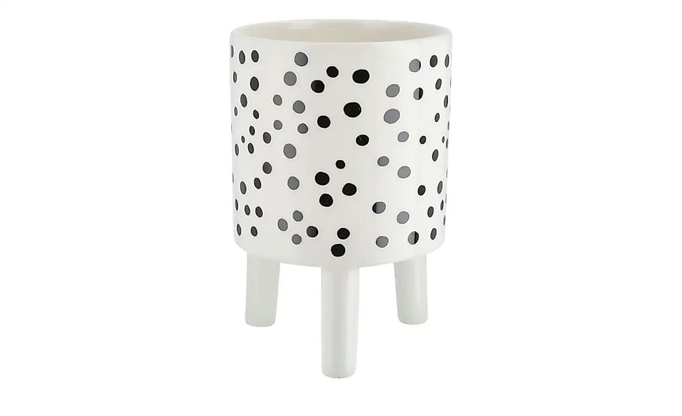 Übertopf   ¦ weiß ¦ Dolomite ¦ Maße (cm): H: 14,5  Ø: 10 Accessoires > Deko günstig online kaufen