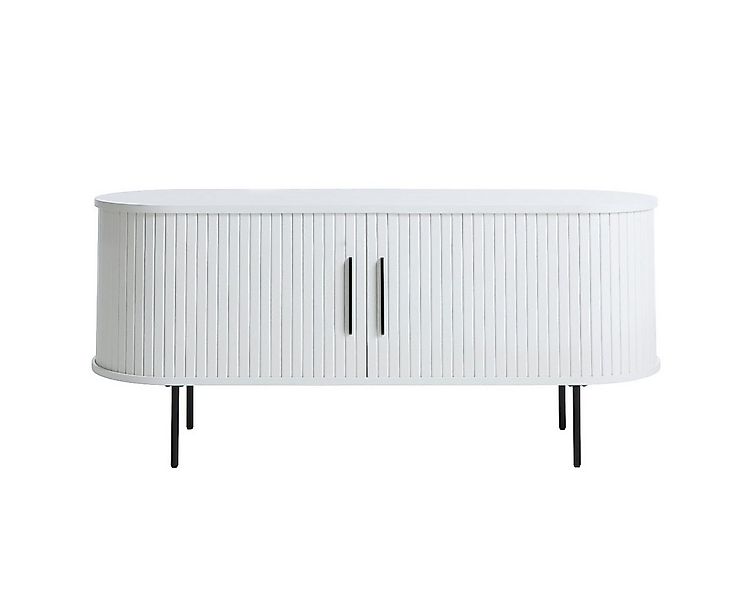 Liadomo Lowboard Uriel, Breite 120 cm, Schiebetüren, Lamellen, schwarz, wei günstig online kaufen