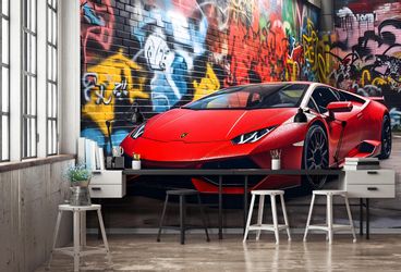 Wallarena Fototapete Kinderzimmer Jungen Auto Graffiti günstig online kaufen