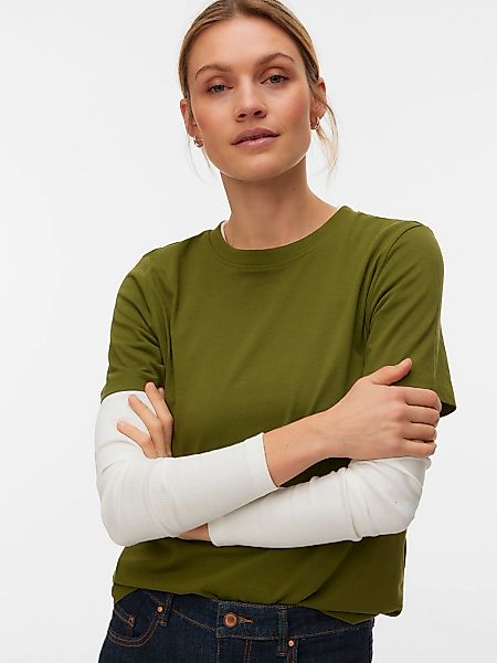 Vero Moda Kurzarmshirt "VMPAULINA SS T-SHIRT GA JRS NOOS" Baumwolle, regula günstig online kaufen