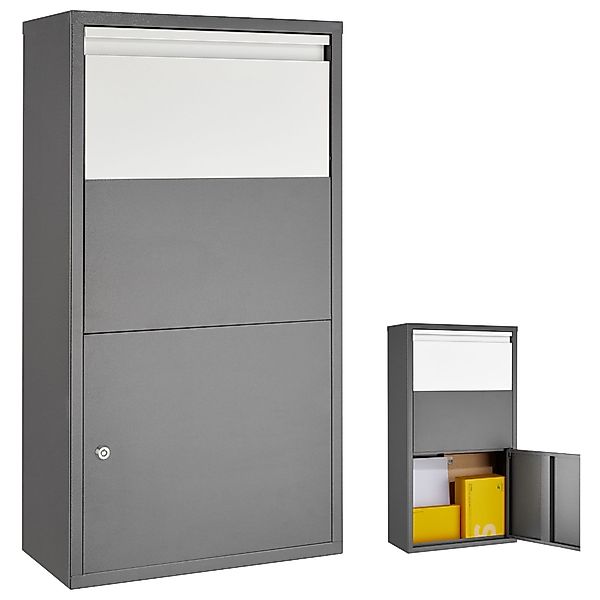 tectake Wandbriefkasten Paketbox, mit integrierter Rückholsperre günstig online kaufen