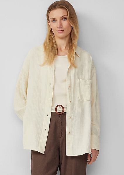 s.Oliver Langarmbluse Oversized Bluse aus Musselin günstig online kaufen