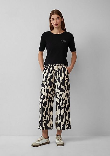 s.Oliver Kurzarmshirt T-Shirt Jersey-T-Shirt im Slim Fit mit Frontprint günstig online kaufen