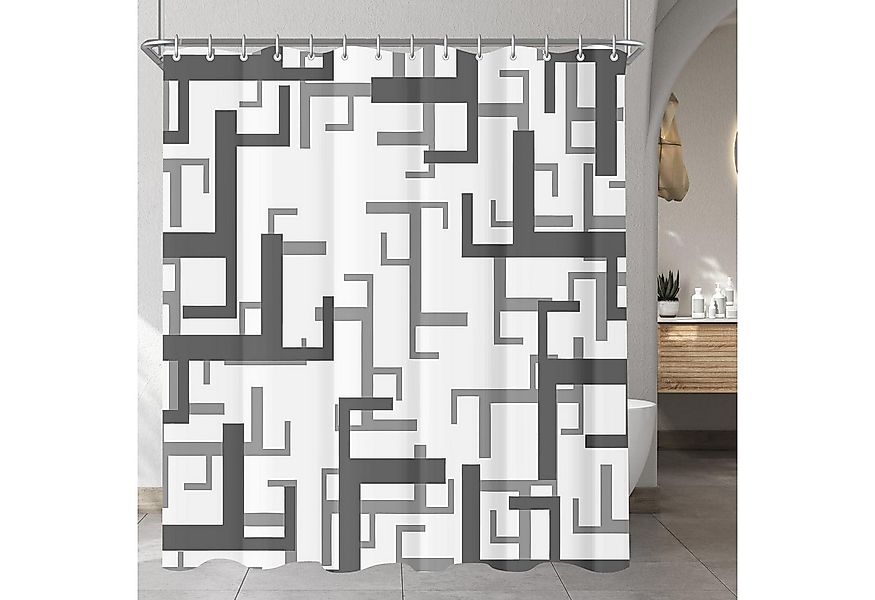 Lerores Duschvorhang Duschvorhang 240x200 cm Block Antischimmel Wasserabwei günstig online kaufen