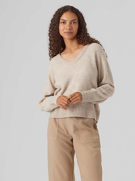 Vero Moda V-Ausschnitt-Pullover "VMELLYLEFILE LS V-NECK PULLOVER" günstig online kaufen