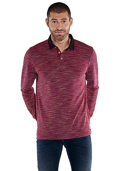 Engbers Langarm-Poloshirt Herren Polo-Shirt regular, Dunkelrot günstig online kaufen