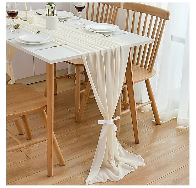 NUODWELL Tischläufer Tischläufer Chiffon, Hochzeit Tischläufer, Dekostoff T günstig online kaufen