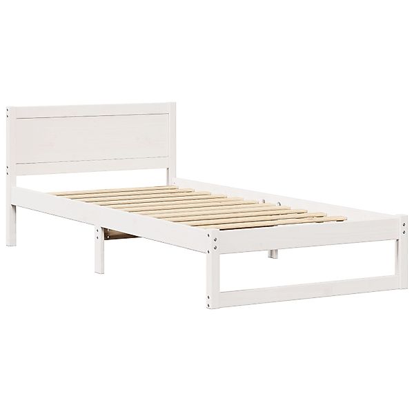 vidaXL Bett Bettgestell Weiß Holz 90 günstig online kaufen