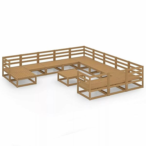 vidaXL 13-tlg Garten-Lounge-Set Massivholz Kiefer Modell 15 günstig online kaufen