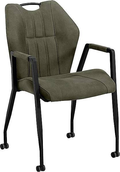 OMG Design Armlehnstuhl "Point" (Set) 1 Stk. Stoff Esszimmerstuhl mit Rolle günstig online kaufen