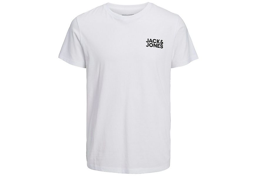 Jack & Jones Rundhalsshirt Jack&Jones XXL T-Shirt Brustprint weiß JJECORP günstig online kaufen