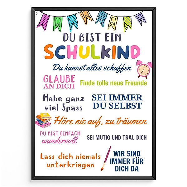 Tigerlino Poster Schulkind Geschenk Einschulung Jungen günstig online kaufen