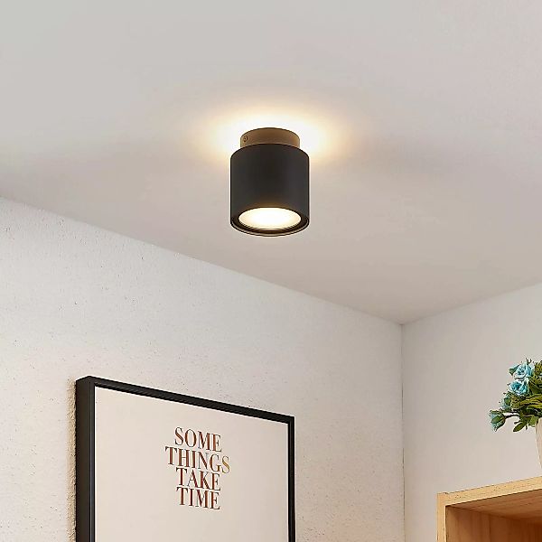 Arcchio Deckenlampe Walisa, Ø 10 cm, schwarz, Diffusor, GU10 günstig online kaufen