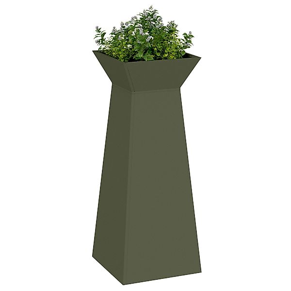 vidaXL Blumentopf Pflanzenständer Olivgrün Metall 40 günstig online kaufen