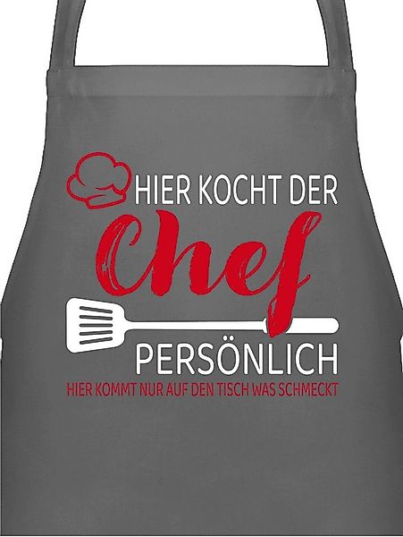 Shirtracer Kochschürze Hier kocht der Chef persönlich I Geschenk Männer Lus günstig online kaufen