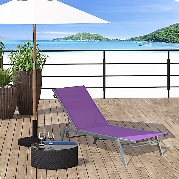 Outsunny Sonnenliege - Liegestuhl - Zeitgemäßes Design - Mehrfach verstellb günstig online kaufen