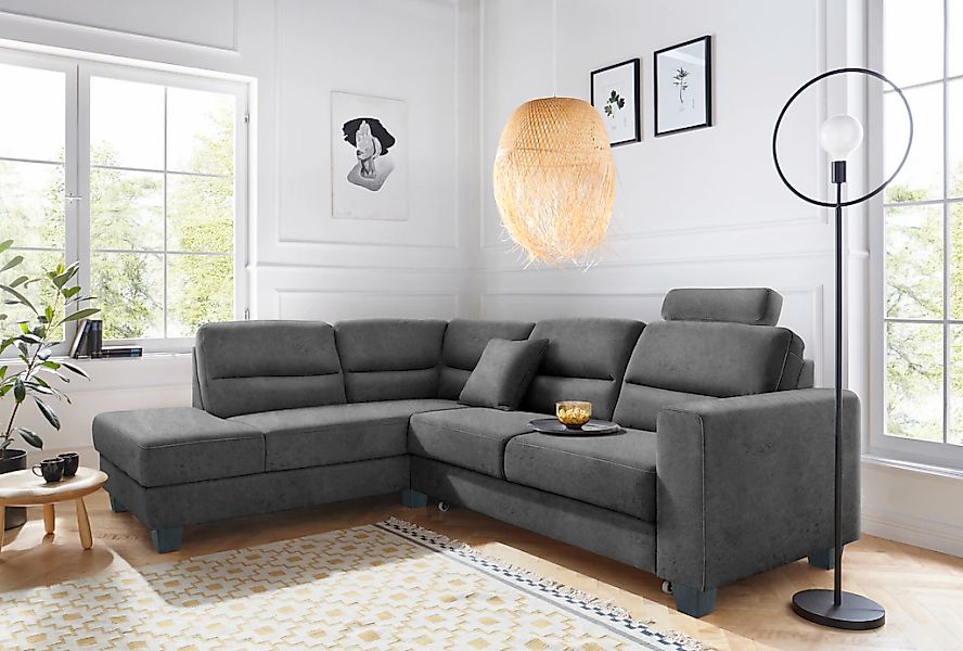 TRENDMANUFAKTUR Ecksofa "Chamber, zeitlos & elegant, bequem, L-Form", inklu günstig online kaufen
