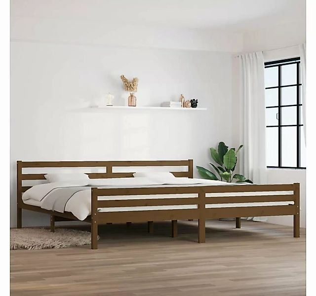 furnicato Bett Massivholzbett Honigbraun 180x200 cm günstig online kaufen