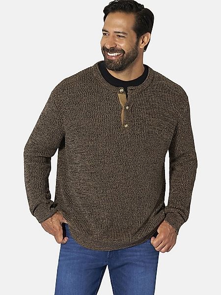 Jan Vanderstorm Strickpullover TJUSE aus dreifarbigem Grobstrick günstig online kaufen