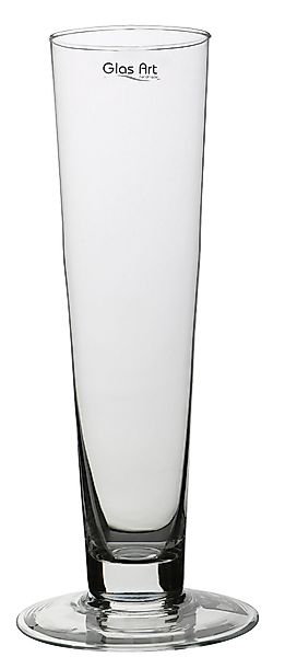 GlasArt Tischvase Glas-vase mit Fuß Glasvase günstig online kaufen