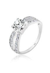 Elli Fingerring Solitär Glamourös 925 Silber, günstig online kaufen