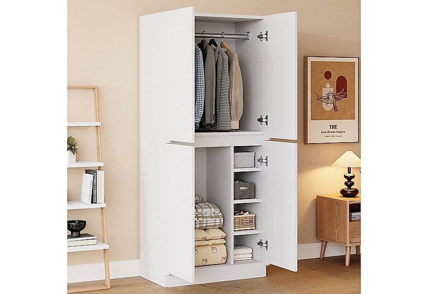 Flieks Kleiderschrank Kleiderschrank Doppeltür-Design 70×40×170cm mit Kleid günstig online kaufen