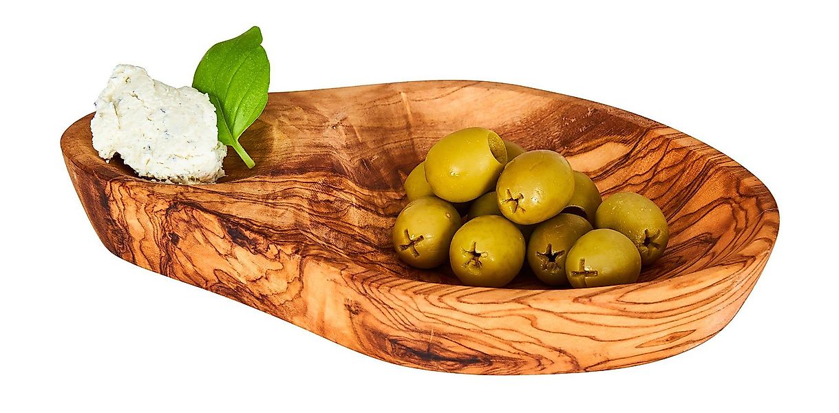 Levandeo® Dekoschale, Olivenschale ca. 16x10cm Olivenholz günstig online kaufen