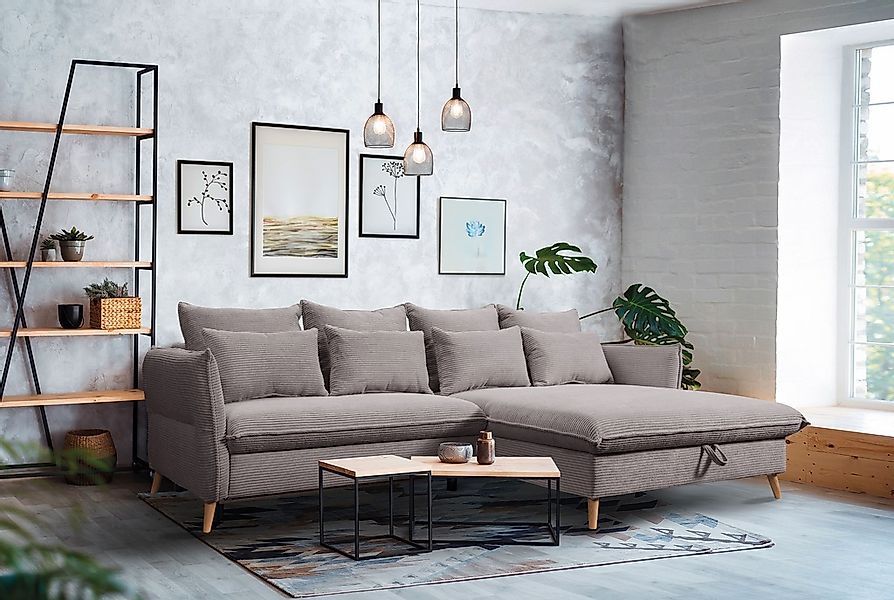 exxpo - sofa fashion Ecksofa "WALPY, elegant und modern, hoher Sitzkomfort, günstig online kaufen