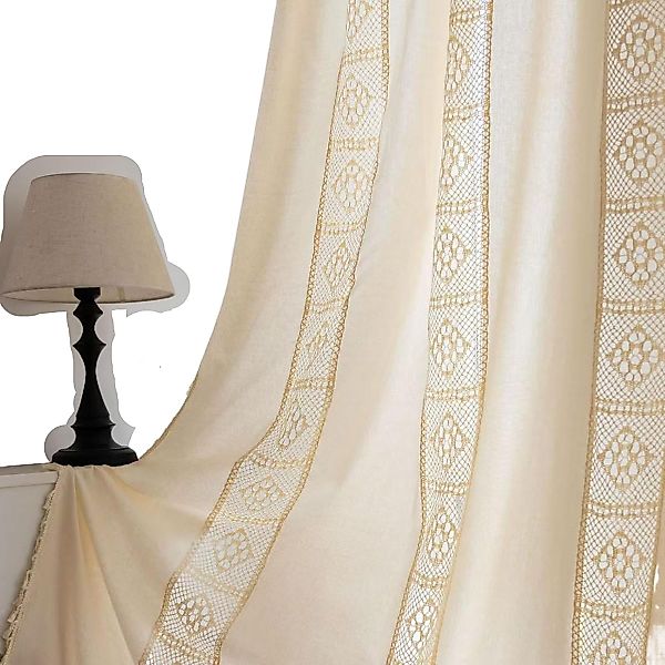 Kaket Gardine Boho-Vorhänge, Landhausstil Verdunkelungsvorhänge, Vintage günstig online kaufen