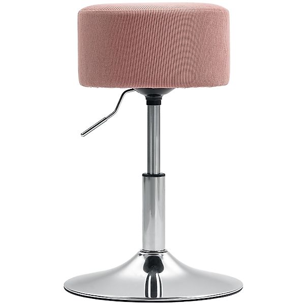 HOMCOM Barhocker Gepolstert Barstuhl für Küche Wohnzimmer Esszimmer Rosa günstig online kaufen