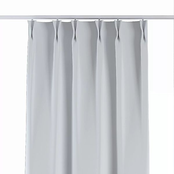 Vorhang mit flämischen 2-er Falten, weiß-grau, Blackout 300 cm (269-05) günstig online kaufen