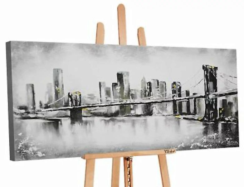 YS-Art™ Gemälde YS-Art Acryl Gemälde „Großstadt“ handgemalt auf Leinwand. G günstig online kaufen