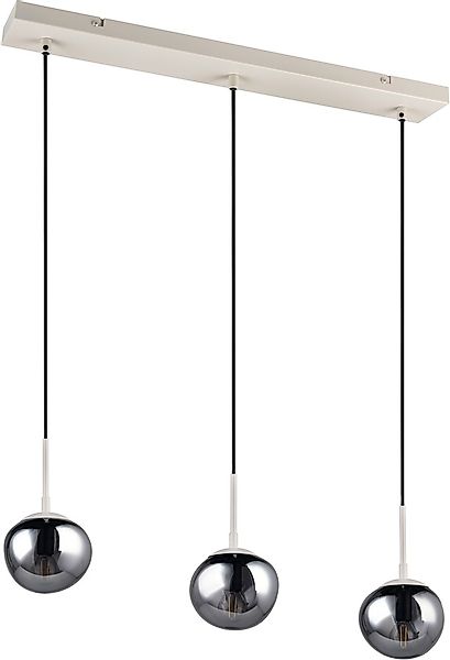 s.Oliver Pendelleuchte »ANJELLA, Hängelampe exkl 3x E14, in warm grey (beig günstig online kaufen