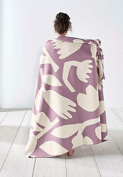 hessnatur Velours-Decke MATTIS aus Bio-Baumwolle - lila - Größe 150x200 cm günstig online kaufen