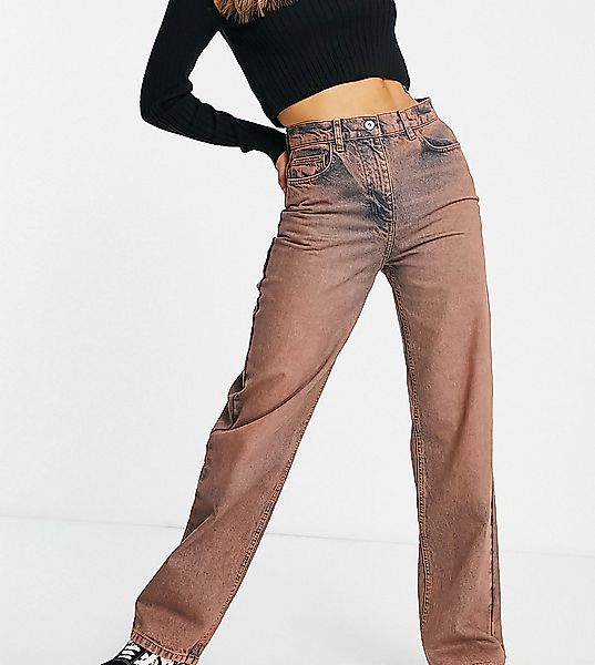 COLLUSION – x014 – Weite Dad-Jeans im Stil der 90er in brauner Acid-Waschun günstig online kaufen