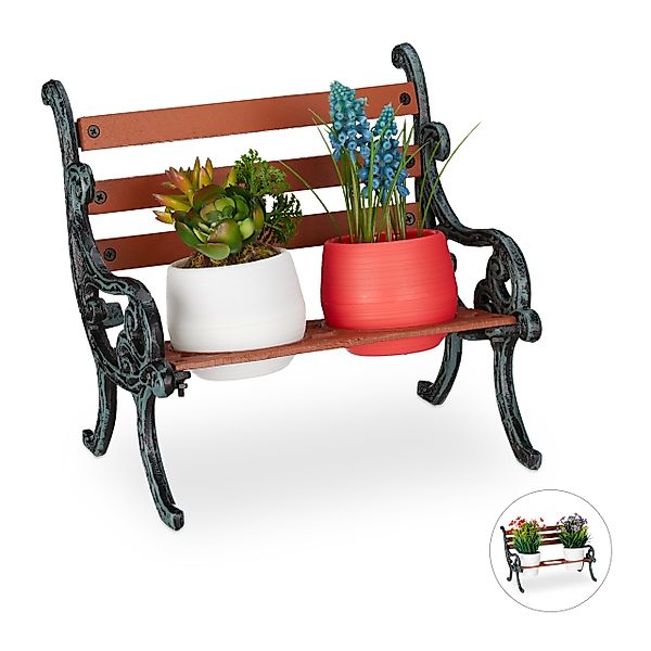 relaxdays Blumenbank Mini Blumenbank, S günstig online kaufen