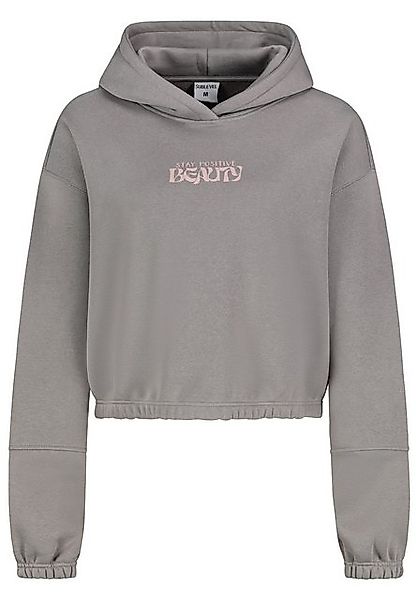 SUBLEVEL Kapuzenpullover mit Backprint, cropped günstig online kaufen