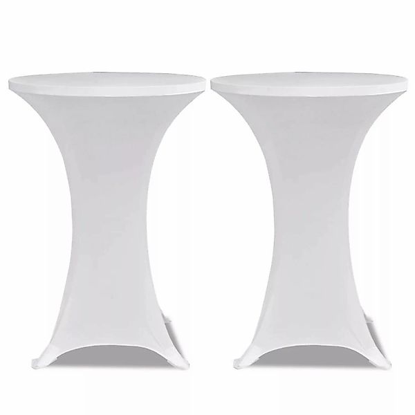 2 X Tischhusse Für Stehtisch Stretchhusse Ã80 Cm Weiß günstig online kaufen