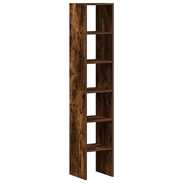 vidaXL Bücherregale 2 Stk Stapelbar Räuchereiche 30x30x80 cm 858812 günstig online kaufen