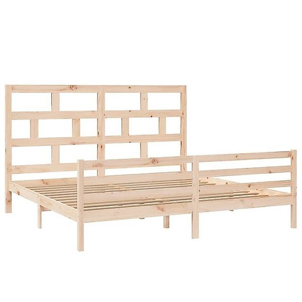vidaXL Bettgestell Massivholzbett Kiefer 200x200 cm Bett Bettgestell Doppel günstig online kaufen