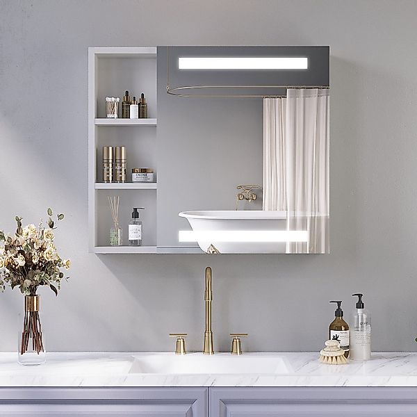 AQUALAVOS Badezimmerspiegelschrank LED Badezimmer Spiegelschrank Spiegel günstig online kaufen