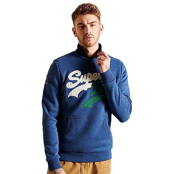 Superdry Vintage Logo Source Crew Sweatshirt S Bright Blue Marl günstig online kaufen