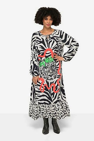 Angel of Style Sommerkleid Maxikleid A-Line Zebradruck Animal-Motiv Langarm günstig online kaufen