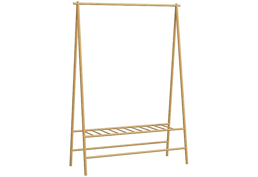 MC Star Garderobenständer Bambus, Kleiderständer mit Ablagen und Haken, Wäs günstig online kaufen